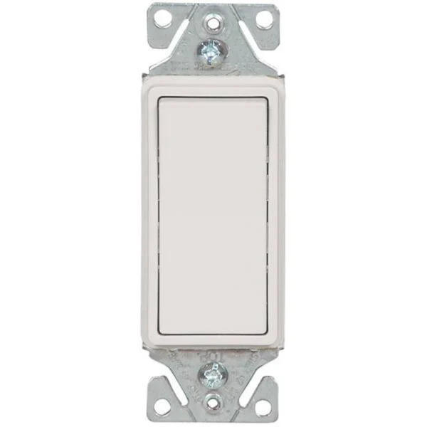 Cooper Wiring 7503W-BOX Decorator Standard Rocker 3-Way Switch White 15-Amp