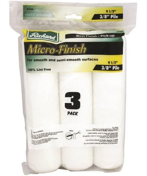 Hyde 91027-US Richard Micro-Finish 9-1/2 Inch Paint Roller Cover Set