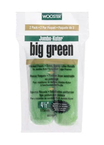Wooster RR310-4 1/2 Jumbo-Koter Big Green Roller Cover 4-1/2 Inch for Smooth Painting