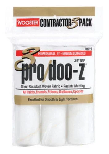 Wooster RR723-9 Professional Roller Cover 9" x 3/8" Nap 3-Pack