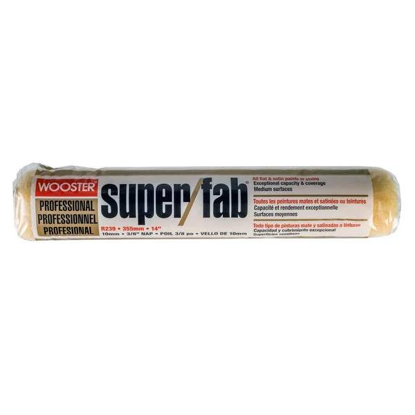 Wooster R239-14 Super Fab Paint Roller Cover Semi-Smooth 3/8 Nap x 14