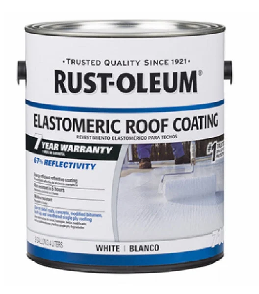 Rust-Oleum 301904 Elastomeric Roof Coating White Gallon Reflective Sealant