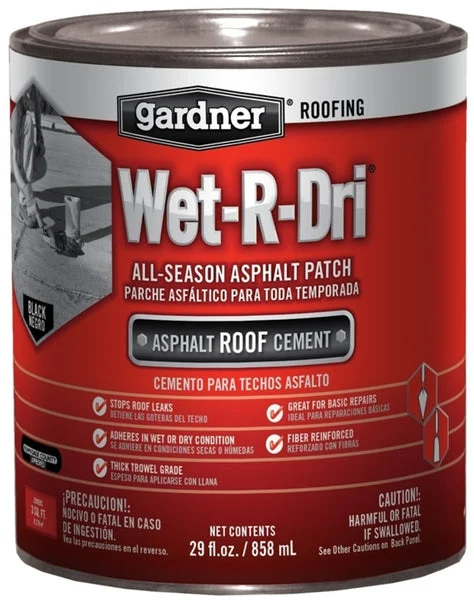 Gardner 0378-GA Wet-R-Dri Pro Flashing Roof Cement 29 Oz for Leak Repair