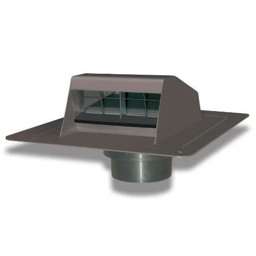 Duraflo 6013BR Brown Roof Dryer Vent with Flapper and Attached Collar