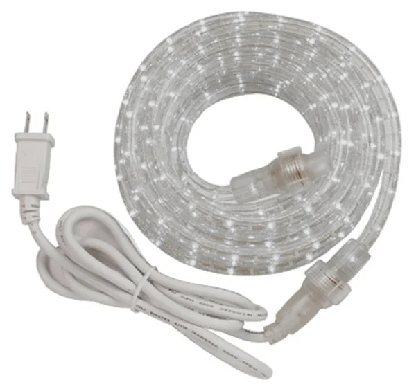 AmerTac LROPE12W Flexible LED Rope Light Cool White 12 Feet for Indoor and Outdoor Decor