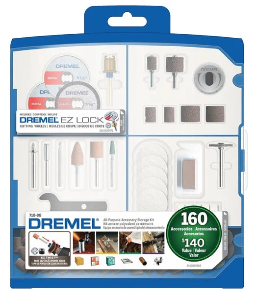 Dremel 710-08 All Purpose Accessory Kit for Rotary Tools 80-Piece Set