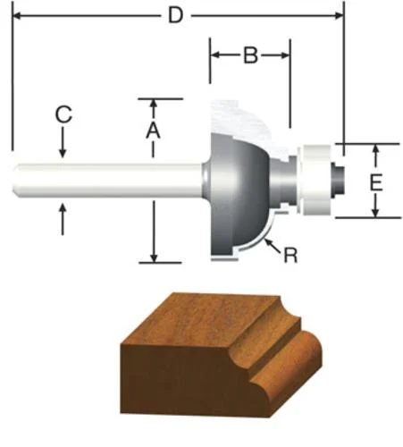 Bosch 23144 Router Bit 3/8R Cove for Woodworking