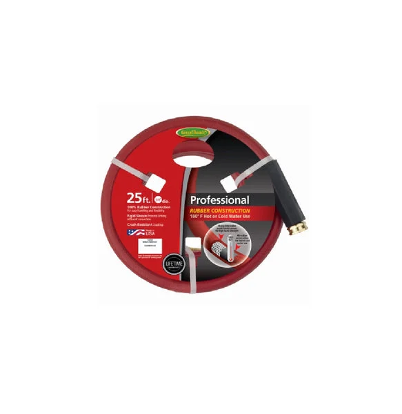 Teknor Apex 8696GT-25 Professional Hot Water Hose 3-Ply Rubber 5/8-Inch x 25 Feet