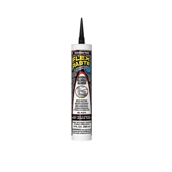 Flex Paste PFSBLKR10 Rubber Paste 9 Oz for DIY Leak Repairs and Sealing