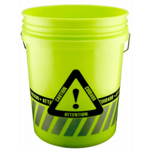 Leaktite 05GXCA01020 Reflective Caution Bucket 5 Gallon