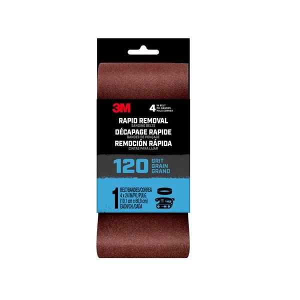 3M 27390 Rapid Removal Sanding Belt 120 Grit for Fine Sanding