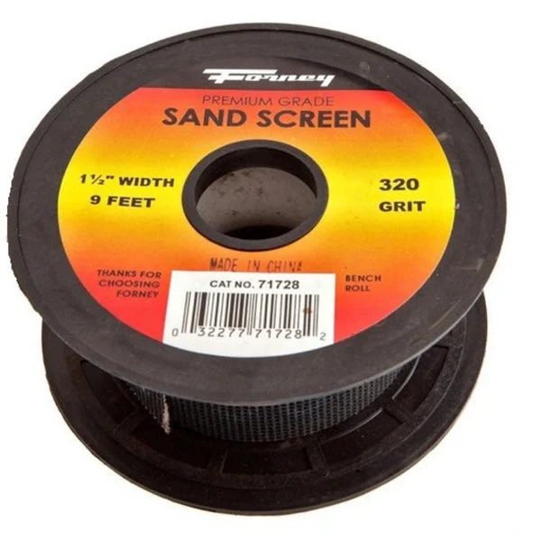 Forney 71728 Sand Screen 320 Grit 1.5 x 9 Foot Roll Sanding Tool