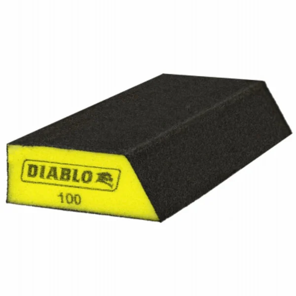 Diablo DFBLANGFIN04G 100 Grit Corner Contact Sanding Sponge for Detailed Work