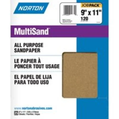 Norton 00357 Aluminum Oxide Sandpaper Job Pack 9 x 11 Inch for Professional Sanding