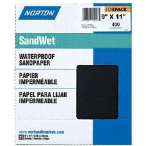 Norton 01224 Waterproof Sandpaper 9 x 11 Inch for Wet and Dry Sanding Applications