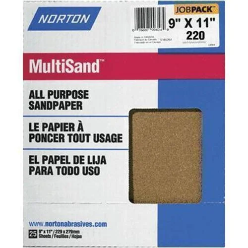 Norton 00354 Multisand Grit Sandpaper 9 x 11 Inch Multi-Purpose Sanding Sheets