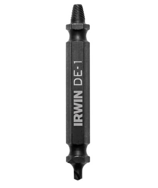 Irwin 1876221 Impact Screw-Grip Double-Ended Screw Extractor 2 Inch for Damaged Screws