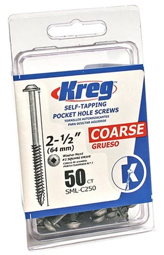 Kreg SML-C250-50 #8 Coarse 2.5 Inch Pocket-Hole Screw for Woodworking