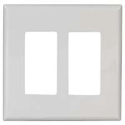 Cooper Wiring PJS262W Decorator Screwless Wallplate 2-Gang White