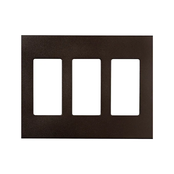 Cooper Wiring PJS263RB-SP-L 3-Gang Decorator Mid Size Screwless Wallplate Oil Rubbed Bronze