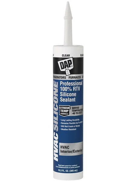 Dap 1696475 HVAC Professional 100% RTV Silicone Sealant 10.3 Oz for Air Duct Sealing
