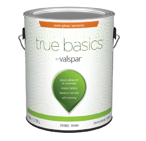 Valspar 080.0024580.007 True Basics Exterior Semi-Gloss Paint 1 Gallon Weather-Resistant