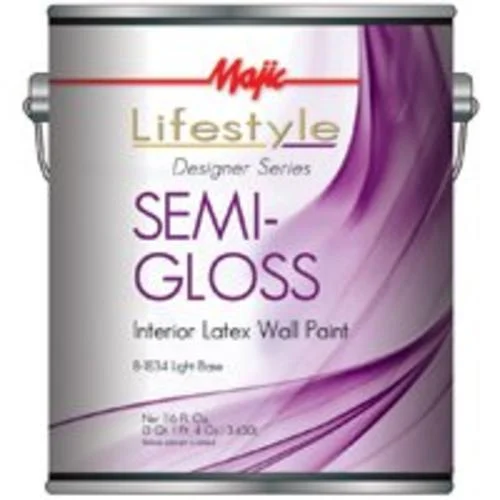 Majic 8-1834-1 Interior Latex Semi Gloss Wall Paint Neutral Base 1 Gallon for Custom Colors
