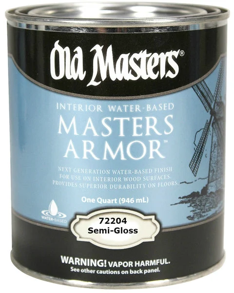 Old Masters 72204 Master Armor Semi-Gloss Finish 1 Quart Durable Wood Coating
