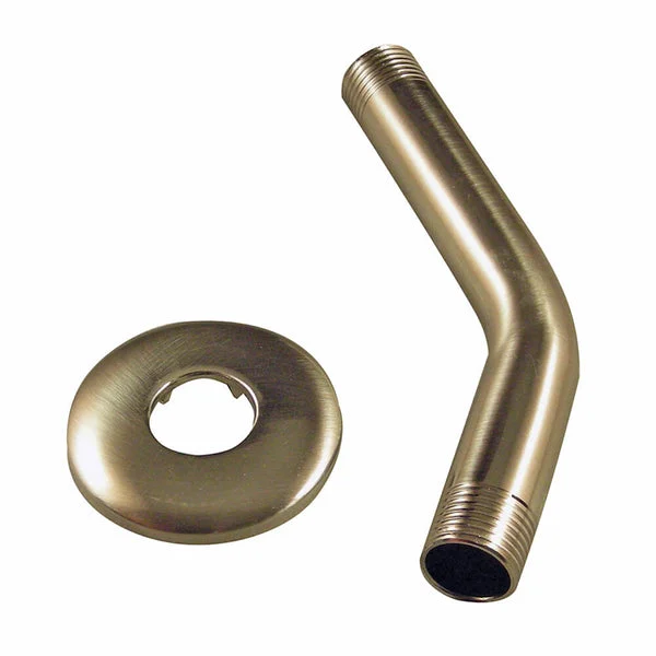 Danco Shower Arm & Flange Assembly Brushed Nickel 1/2 x 6 Inch