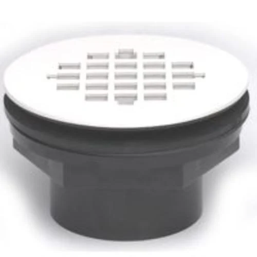 Oatey Plastic Strainer ABS Solvent Weld Shower Drain 2 Inch Black