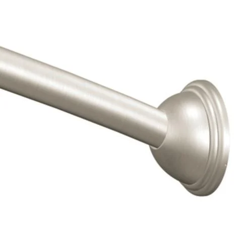 Moen DN2160BN Adjustable Curved Shower Rod Brushed Nickel for Bathroom