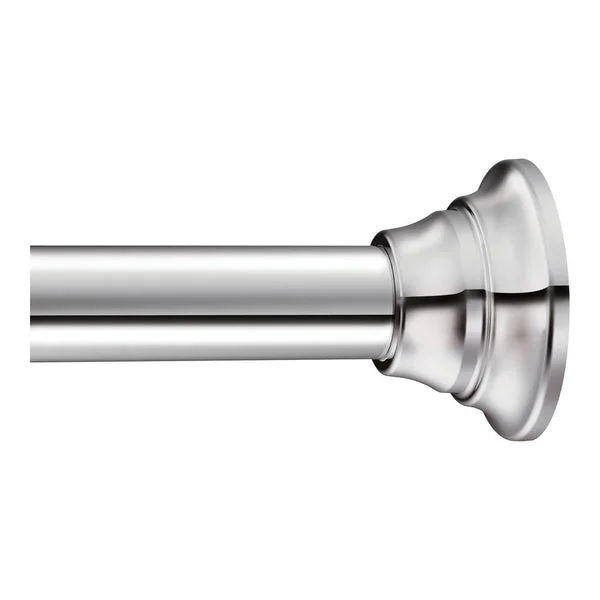 Moen TR1000CH Straight Decorative Tension Shower Rod Chrome 44-72 Inch