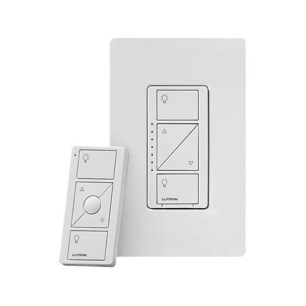 Lutron P-PKG1W-WH-R Caseta Wireless Smart Dimmer Switch and Remote Kit, White