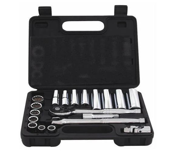 Vulcan TS1020-M Drive Socket Set Chrome Vanadium Steel Durable Tool Kit