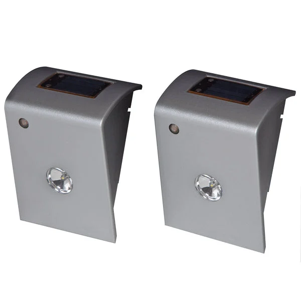 Boston Harbor SL2P-R2-SV-D2 Solar Utility Light Silver for Outdoor Use