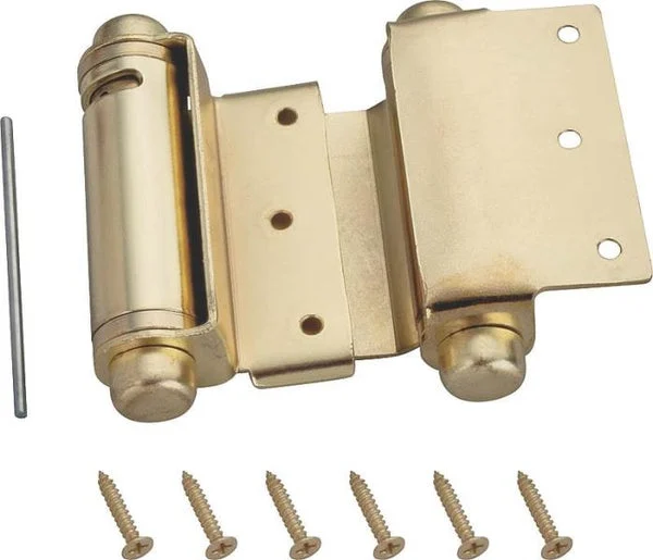 Mintcraft 1x3 Inch Double Action Spring Hinge Satin Brass LR-024-L3L