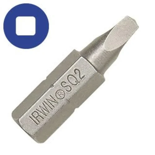 Irwin 91846 1" Square Recess Insert Bit #2 for Screwdriving