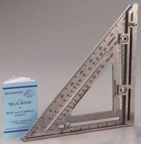 Swanson S0107 12 Inch Speed Framing Square Aluminum Carpenter Square Tool