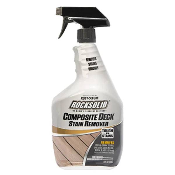 Rust-Oleum 350551 RockSolid Composite Deck Stain Remover 32 Oz for Cleaning