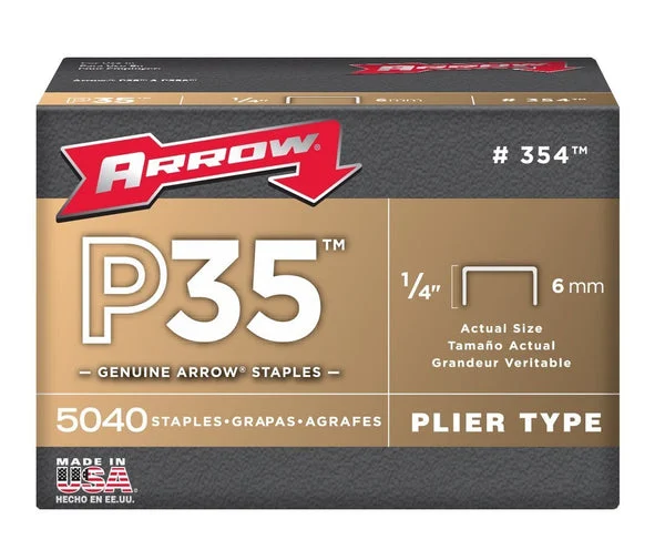 Arrow 354 P35 Staples 1/4 Inch for Upholstery and Carpentry