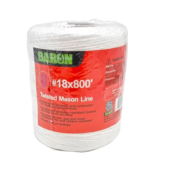 Baron 70817 Twisted Mason Line 18 Inch x 800 Feet Construction String