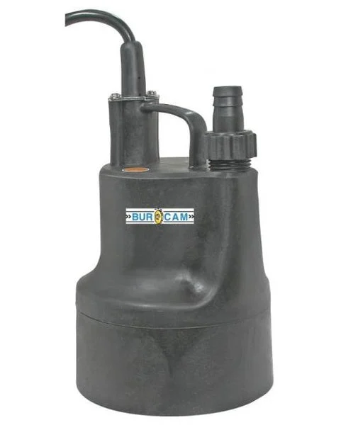 Bur Cam 300506BPS Submersible Utility Pump 1/6 HP Portable Water Removal Pump