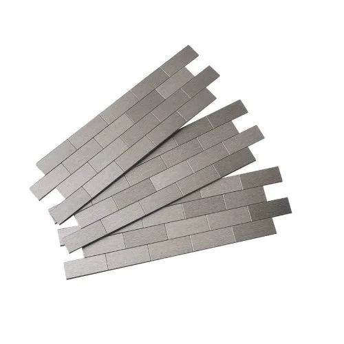 Acpect F95-50 Subway Matted Wall Tiles Brushed Stainless for Modern Decor