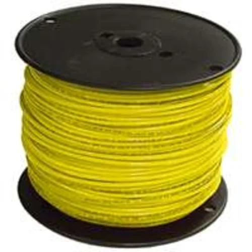 Southwire 14YEL-SOLX500 Solid Copper THHN Wire 14 Gauge Yellow for Electrical Wiring