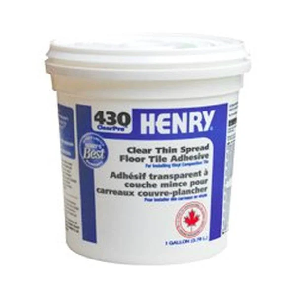 Henry 12337 430 ClearPro Thin Spread Floor Tile Adhesive 3.78L for Professional Use