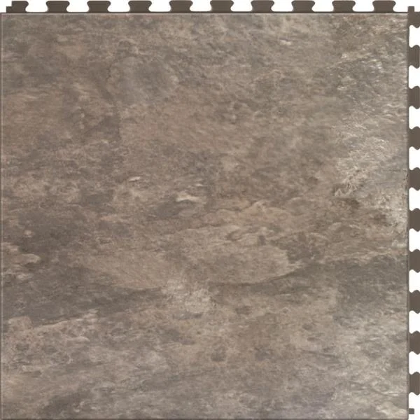 Perfection ITNS570AS50 Vinyl Floor Tile with Hidden Interlocking for Granite and Wood Look