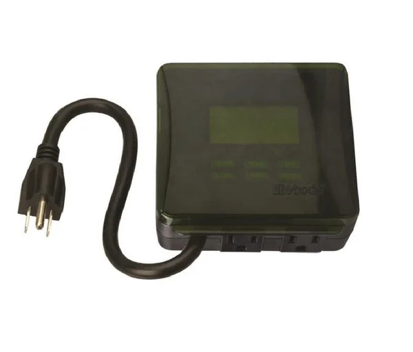 Coleman 50015 Outdoor 7 Day Heavy Duty Digital Timer Black for Lighting and Appliances
