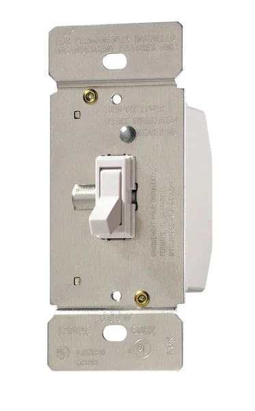 Cooper Wiring TI061-W-K Incandescent Toggle Dimmer White Light Switch Dimmer
