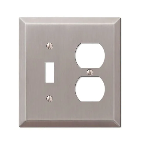 Amerelle 163TDBN Century Toggle Wall Plate Brushed Nickel for Electrical