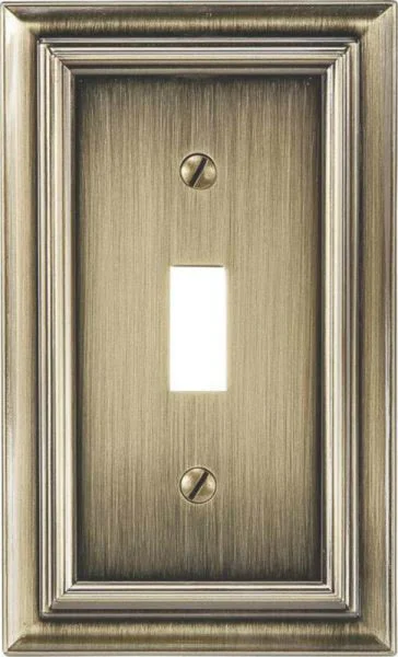 Amertac 94TBB Brushed Brass 1 Toggle Wallplate for Light Switches